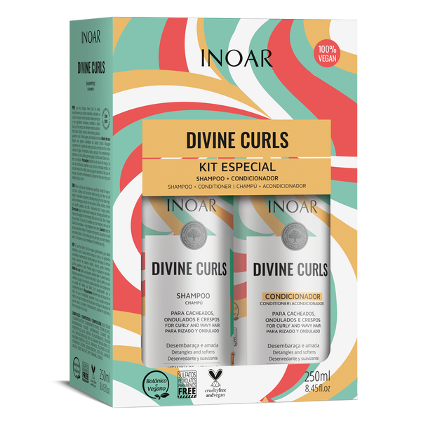 INOAR Divine Curls Kit (Shampoo + Conditioner)